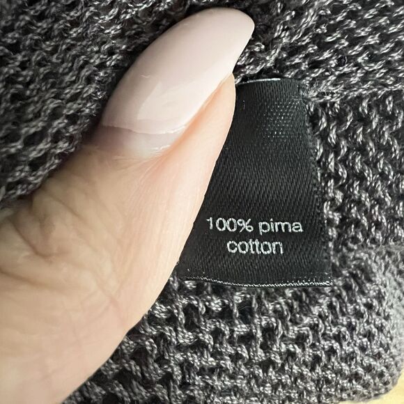 Peruvian Connection Crochet Dress Size M Gray Kniy Beachy Distressed Resortwear - Picture 6 of 7